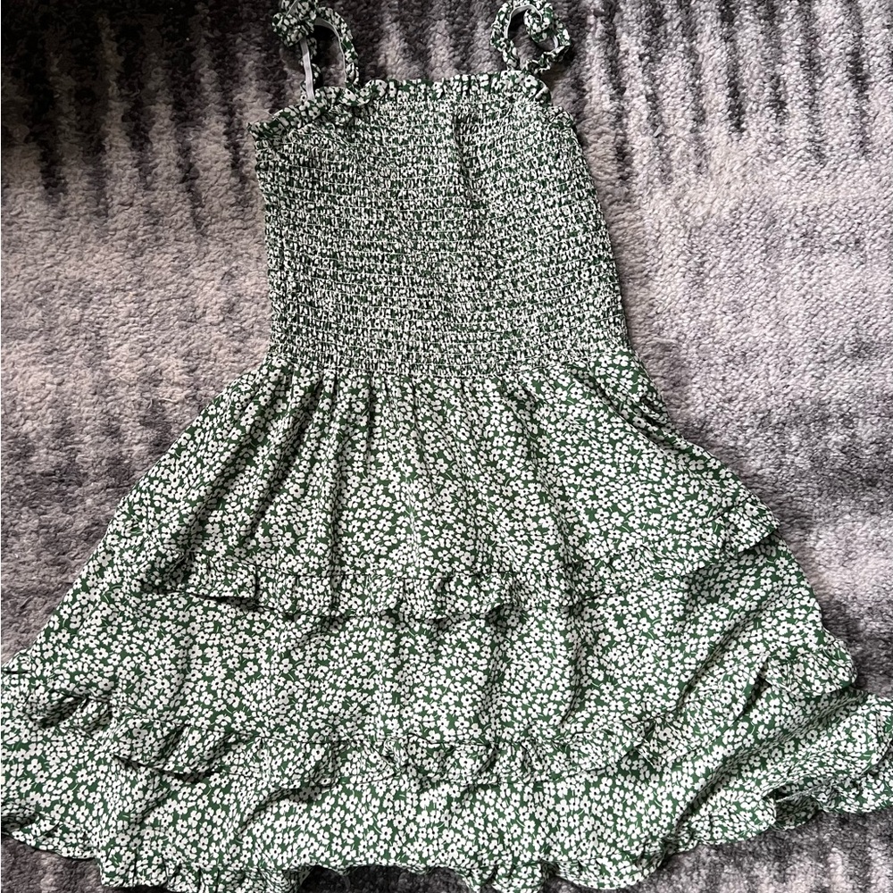 Floral green dress